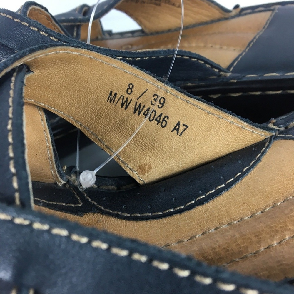 Born Slide Sandal Women Size 8 Blue Leather Shoes - Picture 8 of 8